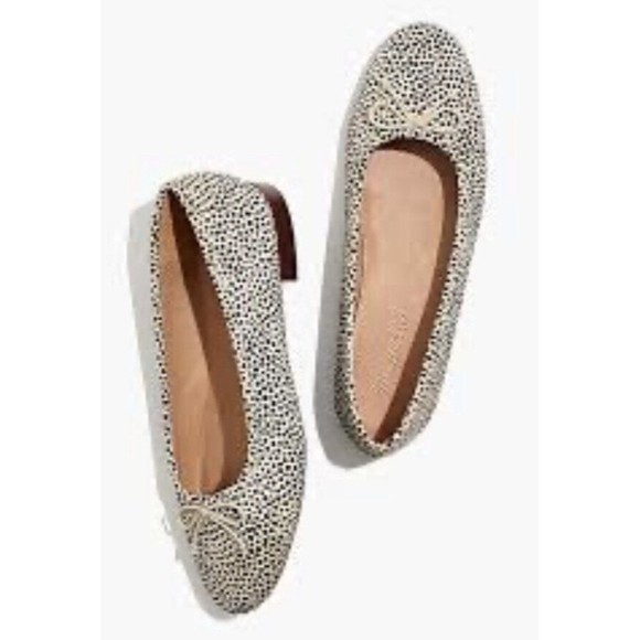 Madewell Shoes - MADEWELL Adelle Ballet Flat in Spot Dot Calf Hair 8.5